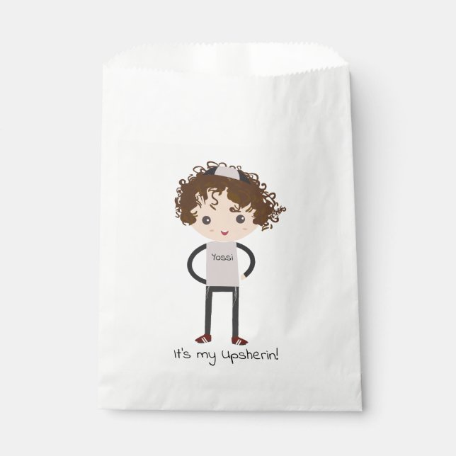 Customized Upsherin Party Favor Bag (Front)