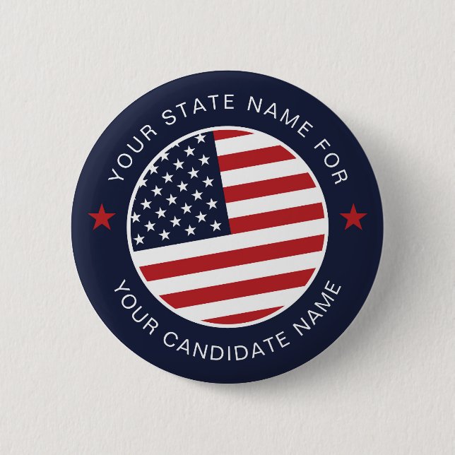 Customized US Election Political Campaign Button (Front)