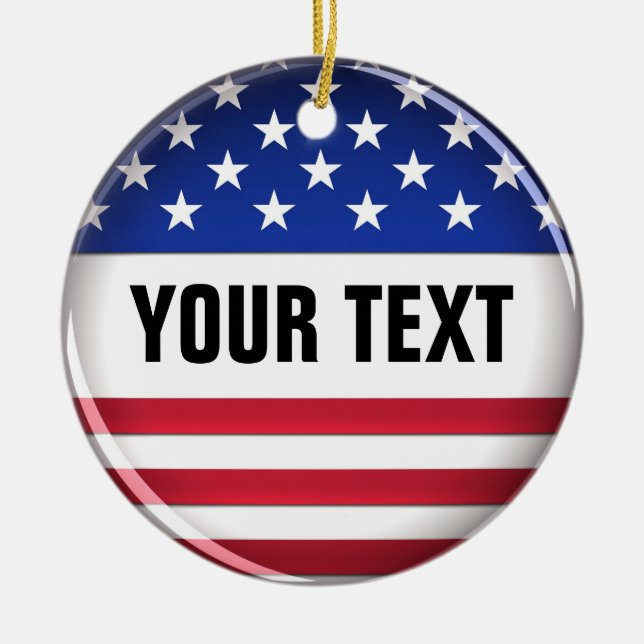 Customized USA Ornament (Front)
