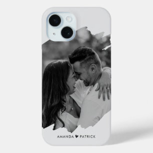 Customized Valentines Day Modern Photo Couple iPhone 15 Case