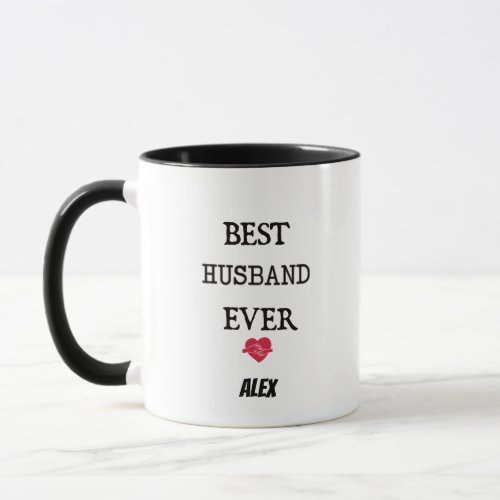 Customized Valentines Mug Gift Best Husband Ever