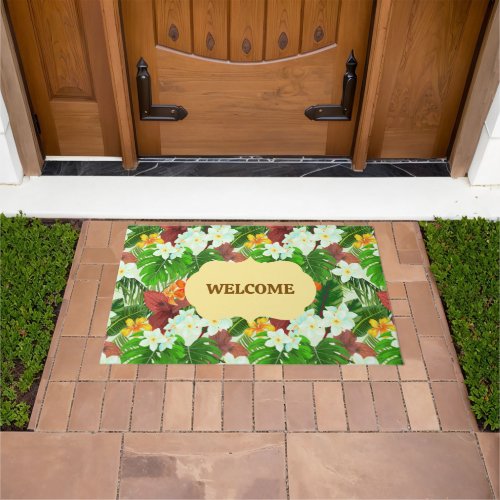 Customized Vibrant Tropical Doormat