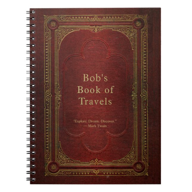 Customized Vintage Book Travel Journal (Front)