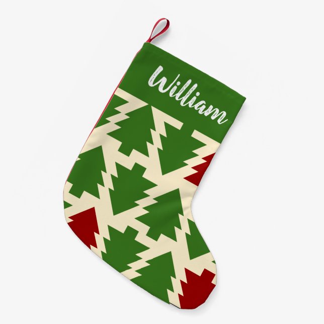 Customized Vintage Christmas Stocking (Front (Hanging))