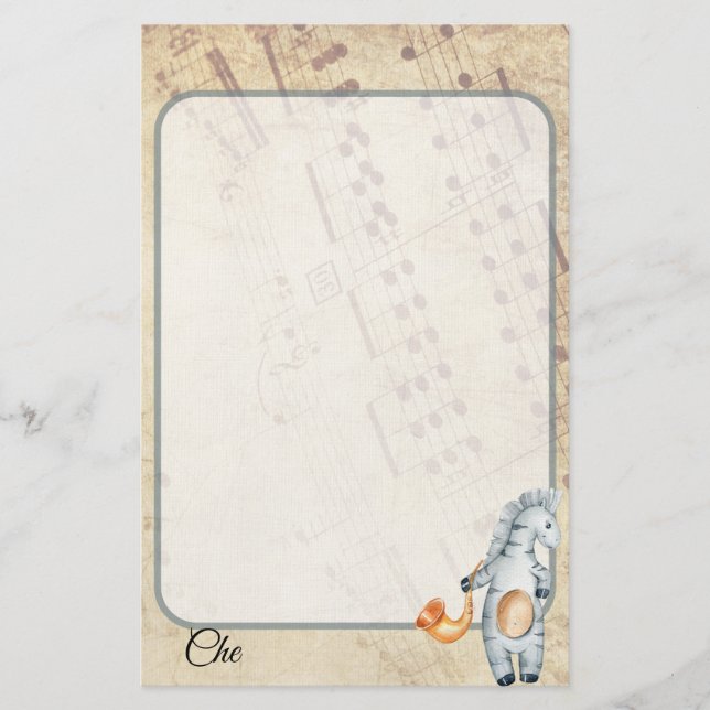 Customized Vintage Musical Stationery (Front)