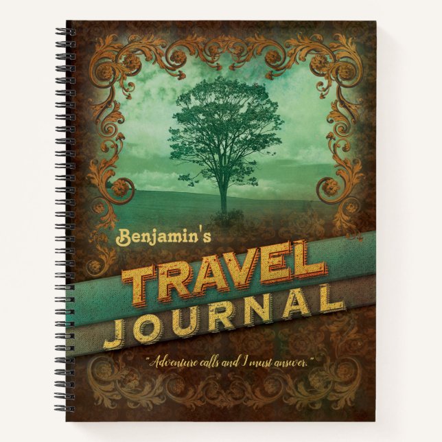 Customized Vintage Travel Journal (Front)