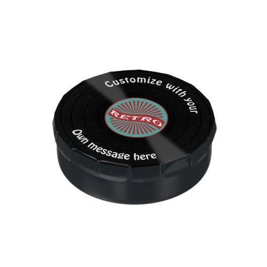 Customized Vinyl Record Jelly Belly Tin (Side)