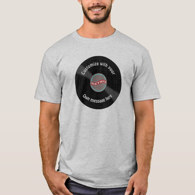 Customized Vinyl Record T-Shirt (Front)