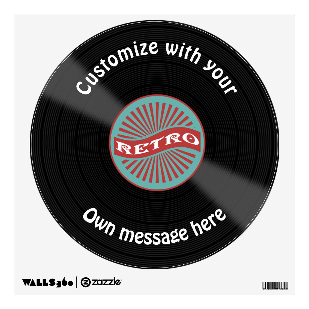 Customized Vinyl Record Wall Decal Zazzle