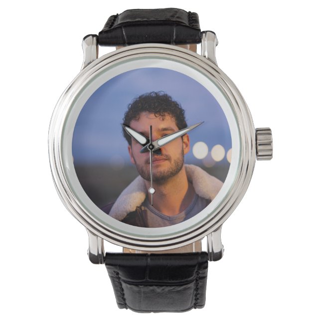 Customized watch with photo him - custom watch men (Front)