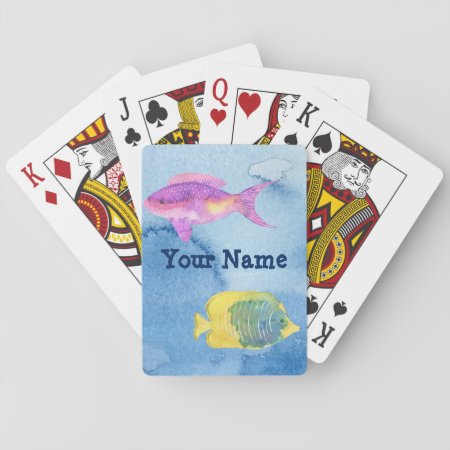 Customized Watercolor Fish Playing Cards