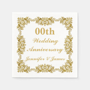 Customized Wedding Anniversary Paper Napkins