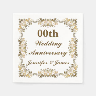 Customized Wedding Anniversary Paper Napkins