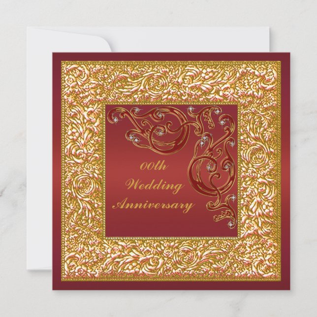 Customized Wedding Anniversary Party Invitation (Front)