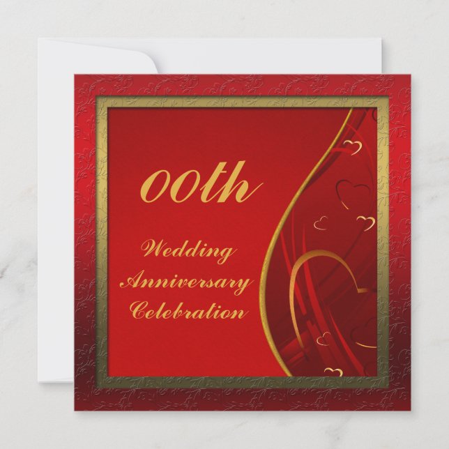 Customized Wedding Anniversary Party Invitation (Front)