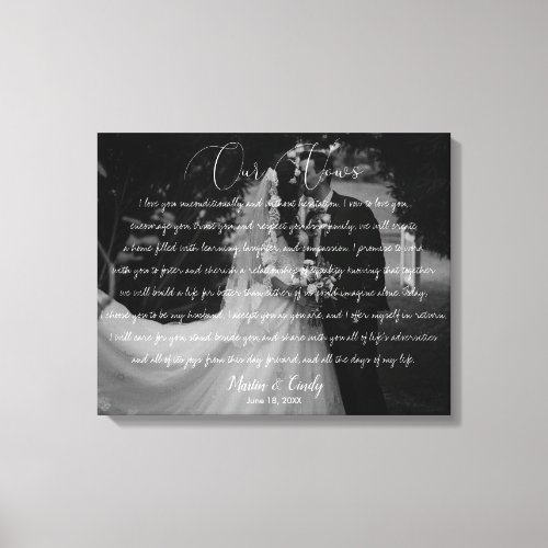 Customized Wedding Anniversary Photo & Vows