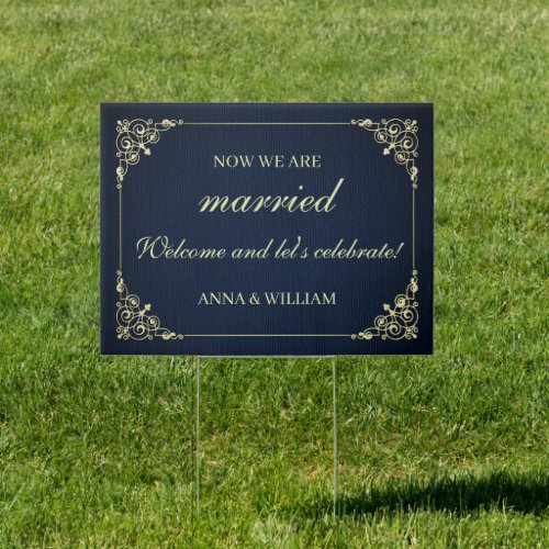 Customized WeddingEngage party welcome yard sign 