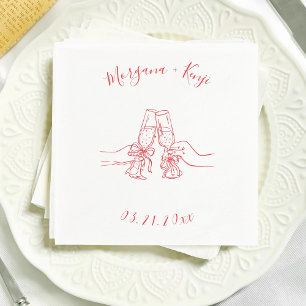 Customized Wedding Engagement Party Bridal Shower Napkins