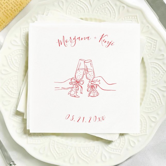 Customized Wedding Engagement Party Bridal Shower Napkins (Creator Uploaded)
