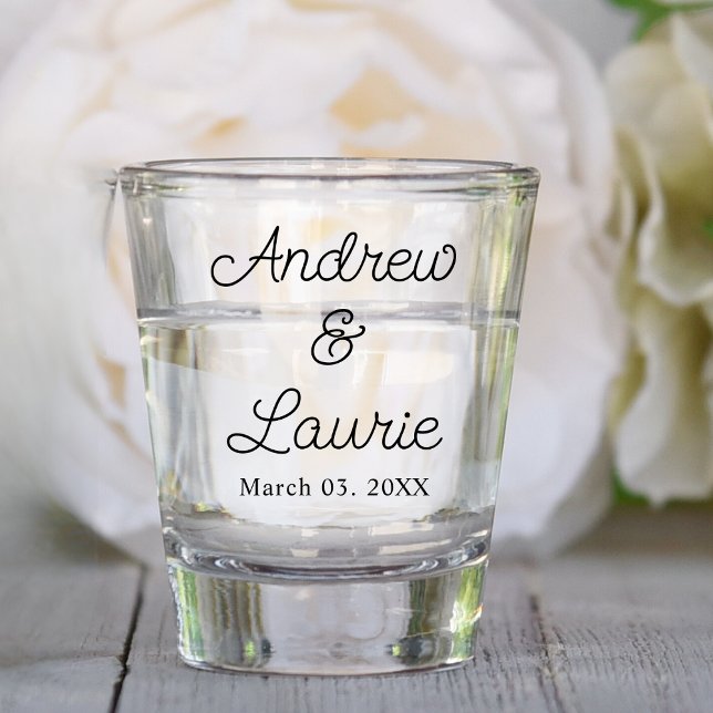 Customized Wedding Favors Couples Engagement Party Shot Glass (Creator Uploaded)