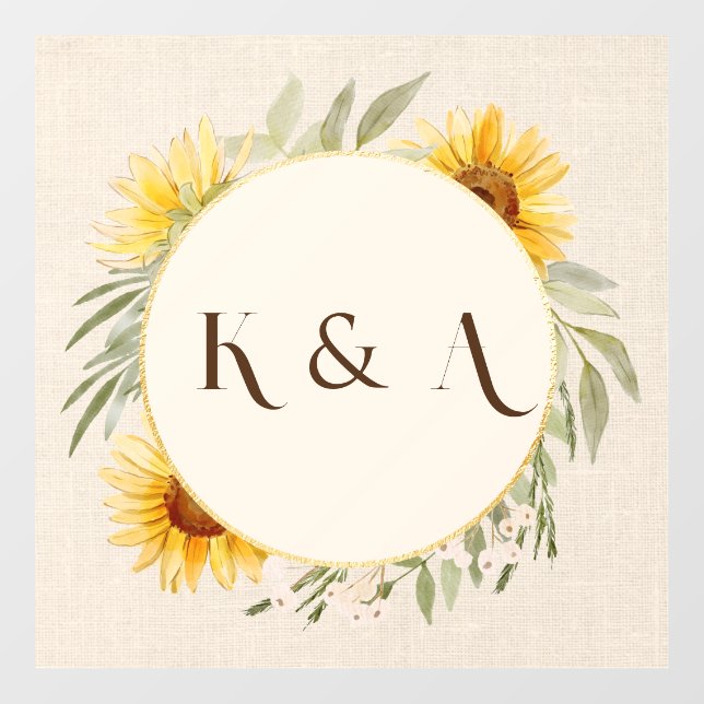 Customized Wedding Floor Decals (Front)