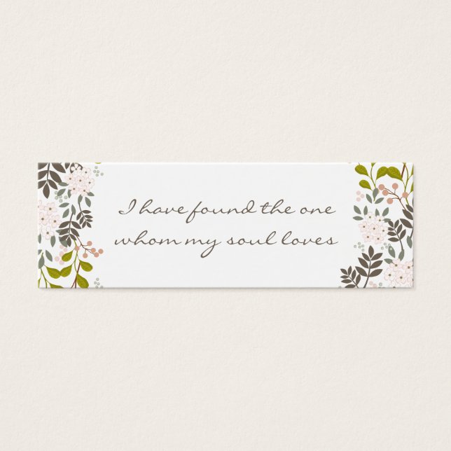Customized Wedding Invitation Embellishment Tag (Front)