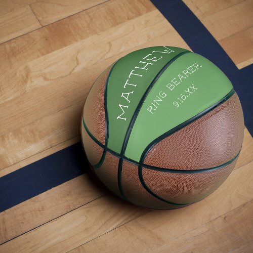 Customized Wedding Ring Bearer Keepsake Basketball