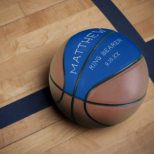Customized Wedding Ring Bearer Keepsake Basketball