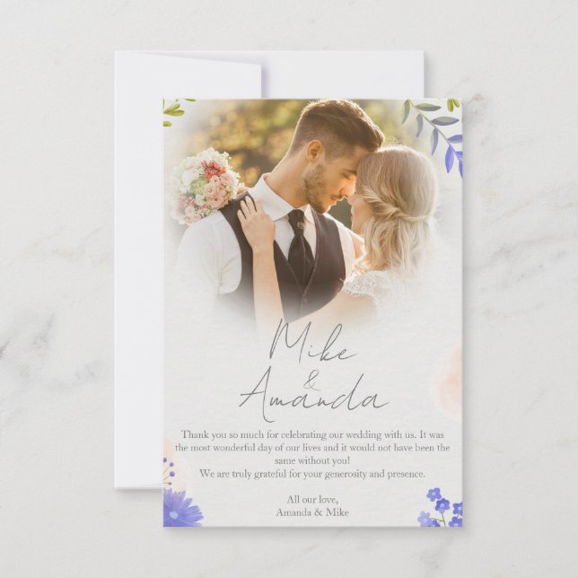 Customized Wedding Thank You Cards (Front)