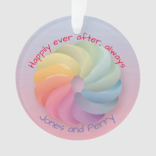 Customized Wedding Wish Soft Colorful Gift Ornament