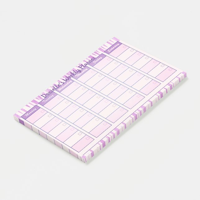 Customized Weekly Planner Notes (Angled)
