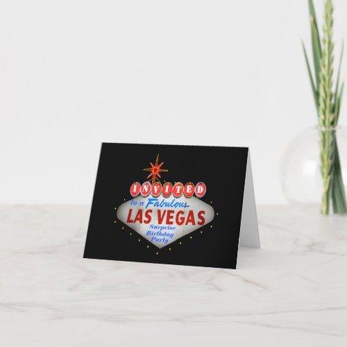 Customized Welcome to Las Vegas Sign Invitations