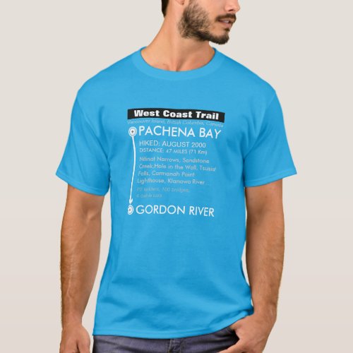 Customized West Coast Trail Vancouver Island T_Shirt