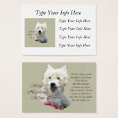 Customized Westie Profile Cards (Front & Back)