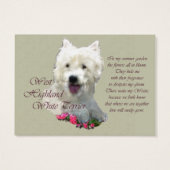 Customized Westie Profile Cards (Back)