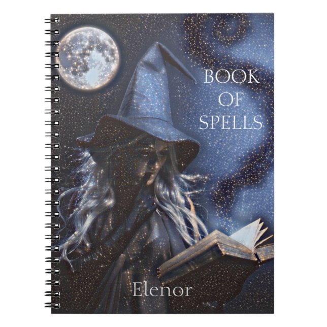 Customized Witch's Book Of Spells Notebook (Front)