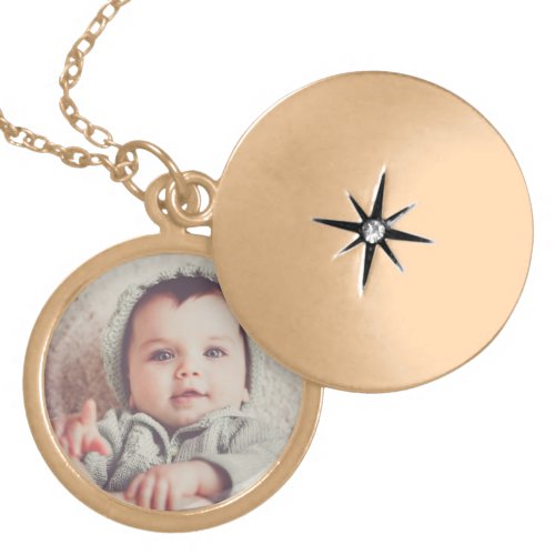 customized with photo  gold plated necklace