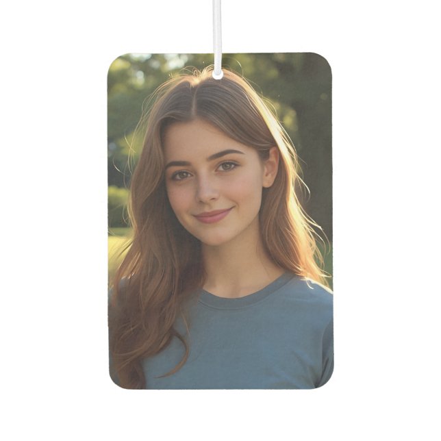 Customized with two photos air freshener (Front)