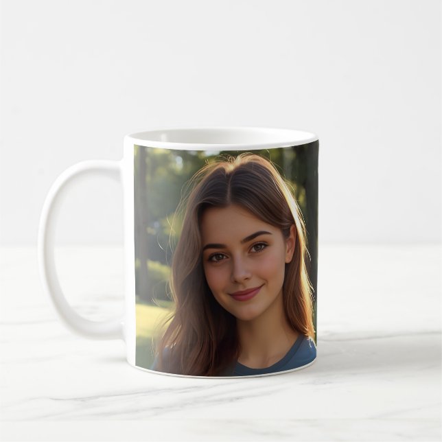 Customized with two photos coffee mug (Left)