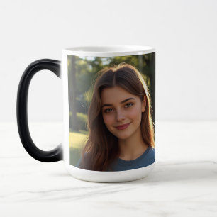 Customized with two photos color morph mug