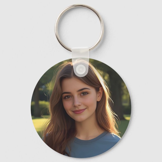 Customized with two photos keychain (Front)