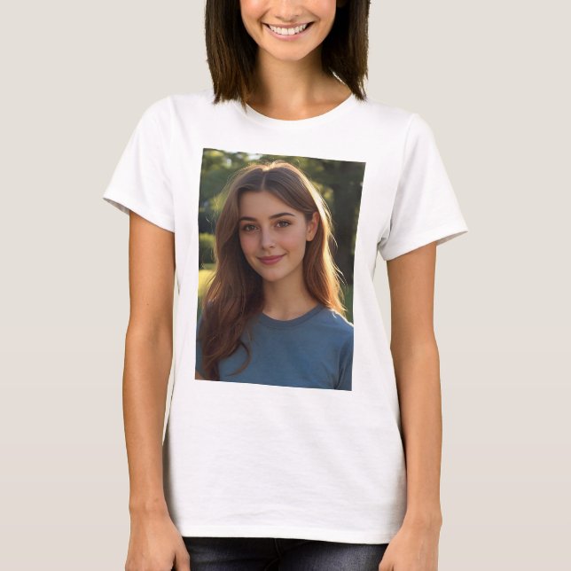 Customized with two photos T-Shirt (Front)