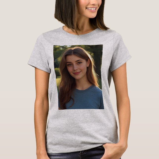Customized with two photos T-Shirt (Front)