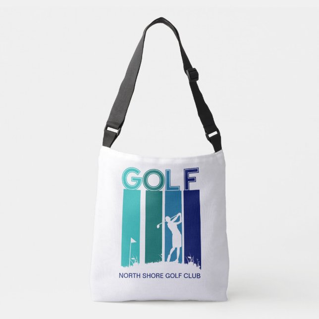 Customized Woman Golfer Golf Club Crossbody Bag (Front)