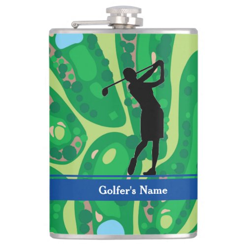 Customized Womens Golf Course Graphic Flask