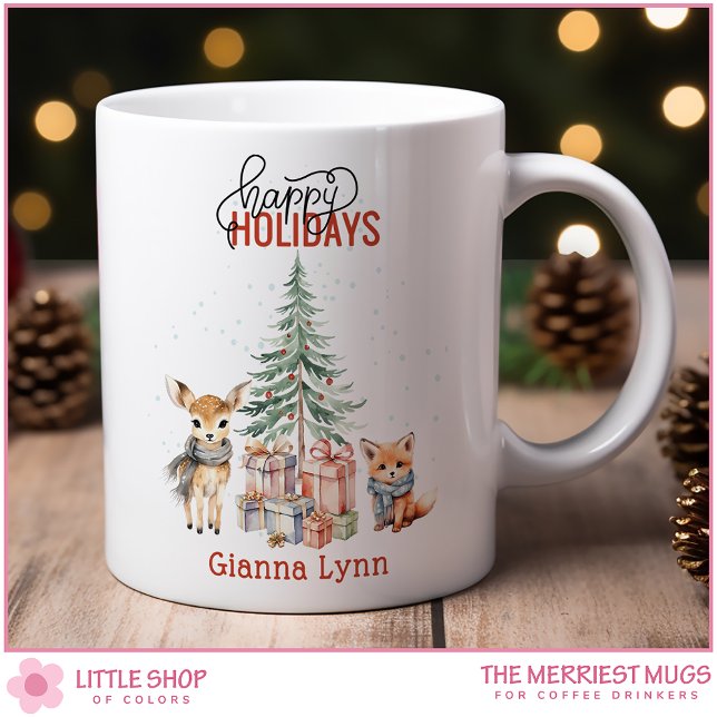 Customized Woodland Animals Christmas Coffee Mug (Creator Uploaded)