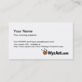 Customized WyzAnt Business Cards