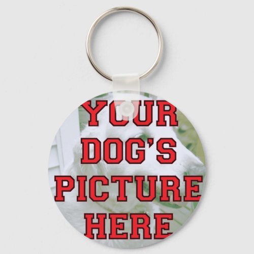 Customized Your Dogs Photo Keychain