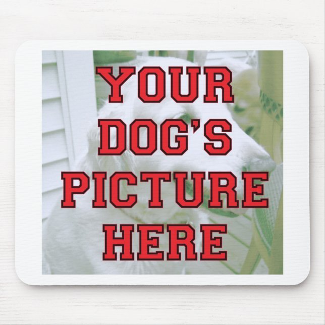 Customized Your Dog's Photo Mouse Pad (Front)