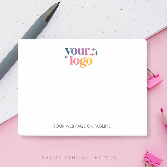 Customized Your Logo Business Post-it Notes (Add your logo to these branded post-its and keep your business present all year long. Marketing swag)